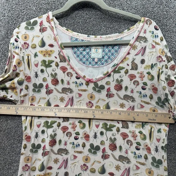 Pip Studio Amsterdam Lounge Dress Nightdress L Woodland Botanical Long Sleeve - Picture 4 of 11